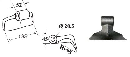 Молоток FP105F20 для мульчера 